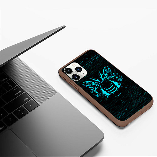 Чехол iPhone 11 Pro матовый DEAD SPACE АЙЗЕК КЛАРК НЕОН МЁРТВЫЙ КОСМОС / 3D-Коричневый – фото 3