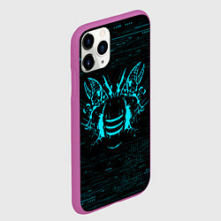 Чехол iPhone 11 Pro матовый DEAD SPACE АЙЗЕК КЛАРК НЕОН МЁРТВЫЙ КОСМОС, цвет: 3D-фиолетовый — фото 2