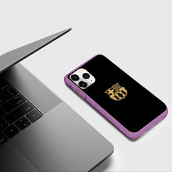 Чехол iPhone 11 Pro матовый Golden Barca, цвет: 3D-фиолетовый — фото 2