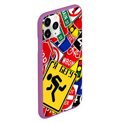 Чехол iPhone 11 Pro матовый Я бегу по главной, цвет: 3D-фиолетовый — фото 2