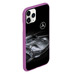 Чехол iPhone 11 Pro матовый Mercedes-Benz motorsport black, цвет: 3D-фиолетовый — фото 2