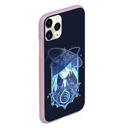 Чехол iPhone 11 Pro матовый Genshin Impact Mona Мона, цвет: 3D-розовый — фото 2