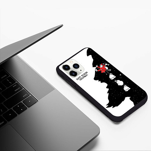 Чехол iPhone 11 Pro матовый Happy fucking Christmas! / 3D-Черный – фото 3