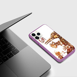 Чехол iPhone 11 Pro матовый Untitled - Korn, цвет: 3D-фиолетовый — фото 2