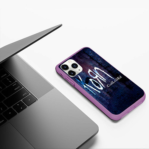 Чехол iPhone 11 Pro матовый Collected - Korn / 3D-Фиолетовый – фото 3