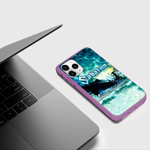 Чехол iPhone 11 Pro матовый World War Live: Battle of the Baltic Sea - Sabaton / 3D-Фиолетовый – фото 3