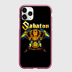 Чехол iPhone 11 Pro матовый Carolus Rex - Sabaton, цвет: 3D-малиновый