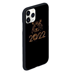 Чехол iPhone 11 Pro матовый 2022 Tiger Bronze Theme, цвет: 3D-черный — фото 2