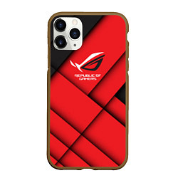 Чехол iPhone 11 Pro матовый ROG - republic of gamers, цвет: 3D-коричневый