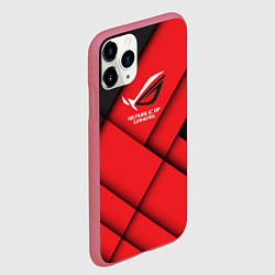 Чехол iPhone 11 Pro матовый ROG - republic of gamers, цвет: 3D-малиновый — фото 2