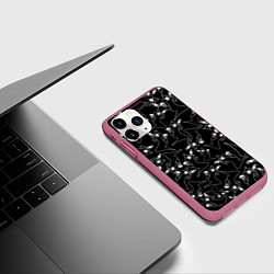 Чехол iPhone 11 Pro матовый KIZARU HAUNTED FAMILY ПАТТЕРН, цвет: 3D-малиновый — фото 2