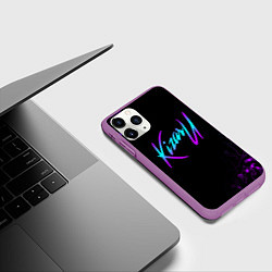 Чехол iPhone 11 Pro матовый КИЗАРУ НЕОН ЛОГО KIZARU NEON, цвет: 3D-фиолетовый — фото 2