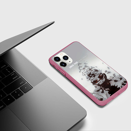 Чехол iPhone 11 Pro матовый Living Things - Linkin Park / 3D-Малиновый – фото 3