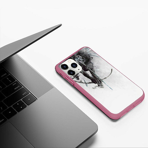 Чехол iPhone 11 Pro матовый The Hunting Party - Linkin Park / 3D-Малиновый – фото 3