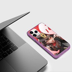 Чехол iPhone 11 Pro матовый ХУ ТАО С ПРИЗРАКАМИ, цвет: 3D-фиолетовый — фото 2