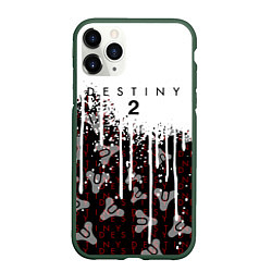 Чехол iPhone 11 Pro матовый Destiny Подтеки красок, цвет: 3D-темно-зеленый