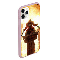 Чехол iPhone 11 Pro матовый GOD OF WAR КРАТОС В ЦЕПЯХ, цвет: 3D-розовый — фото 2