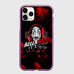Чехол iPhone 11 Pro матовый БУМАЖНЫЙ ДОМ BELLA CIAO! БЕЛЛА ЧАО, цвет: 3D-фиолетовый