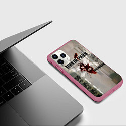 Чехол iPhone 11 Pro матовый Hybrid Theory Live Around The World - Linkin Park, цвет: 3D-малиновый — фото 2