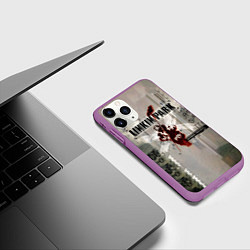 Чехол iPhone 11 Pro матовый Hybrid Theory Live Around The World - Linkin Park, цвет: 3D-фиолетовый — фото 2
