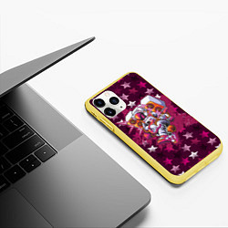 Чехол iPhone 11 Pro матовый Бумбокс в космических звездах, цвет: 3D-желтый — фото 2