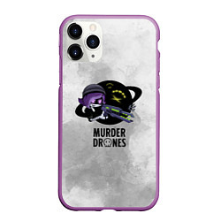 Чехол iPhone 11 Pro матовый Murder Drones Дроны Убийцы, цвет: 3D-фиолетовый