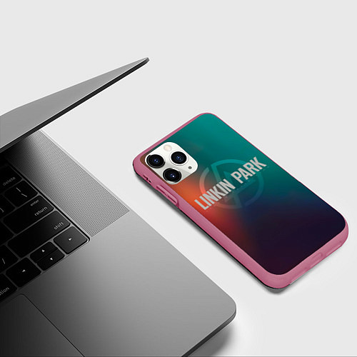Чехол iPhone 11 Pro матовый Studio Collection - Linkin Park / 3D-Малиновый – фото 3