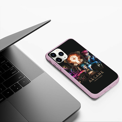 Чехол iPhone 11 Pro матовый ARСANEАРКЕЙН / 3D-Розовый – фото 3
