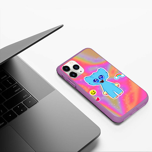Чехол iPhone 11 Pro матовый POPPY PLAYTIME - МАЛЫШ ХАГГИ ВАГГИ / 3D-Фиолетовый – фото 3