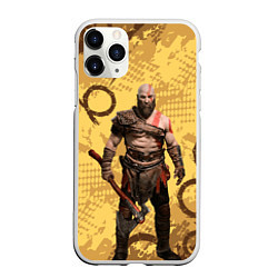 Чехол iPhone 11 Pro матовый God of War Kratos Год оф Вар Кратос, цвет: 3D-белый
