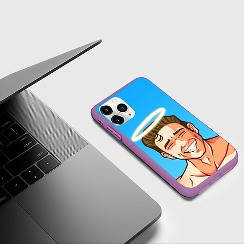 Чехол iPhone 11 Pro матовый BILLY HERRINGTON / 3D-Фиолетовый – фото 3