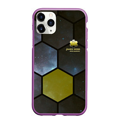 Чехол iPhone 11 Pro матовый JWST space cell theme, цвет: 3D-фиолетовый