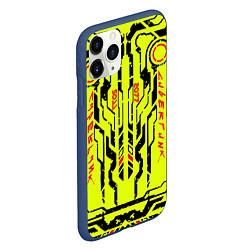 Чехол iPhone 11 Pro матовый Cyberpunk 2077 YELLOW, цвет: 3D-тёмно-синий — фото 2