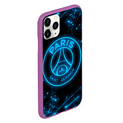 Чехол iPhone 11 Pro матовый PSG NEON STYLE SPORT ПСГ НЕОН, цвет: 3D-фиолетовый — фото 2