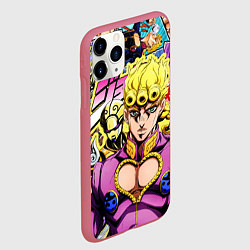 Чехол iPhone 11 Pro матовый JoJos Bizarre Adventure - Джорно Джованна, цвет: 3D-малиновый — фото 2