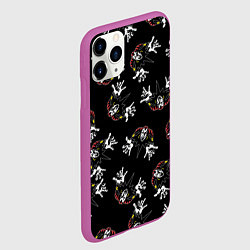 Чехол iPhone 11 Pro матовый КОРОЛЬ И ШУТ ЛОГО ПАТТЕРН, цвет: 3D-фиолетовый — фото 2