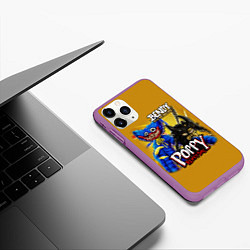 Чехол iPhone 11 Pro матовый POPPY PLAYTIME AND BENDY AND THE INK MACHINE, цвет: 3D-фиолетовый — фото 2