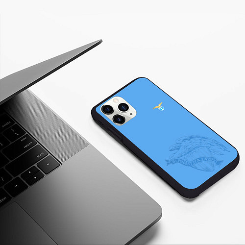 Чехол iPhone 11 Pro матовый Lazio sky theme / 3D-Черный – фото 3