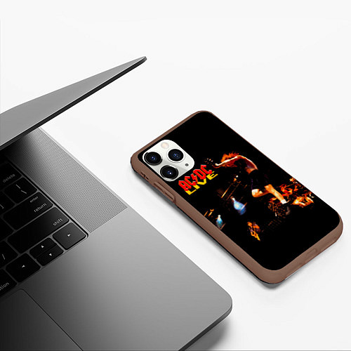 Чехол iPhone 11 Pro матовый ACDC Live / 3D-Коричневый – фото 3