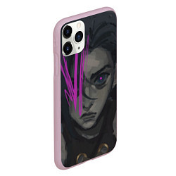 Чехол iPhone 11 Pro матовый Jinx - Arcane, цвет: 3D-розовый — фото 2