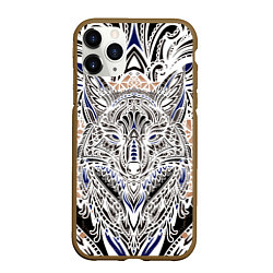 Чехол iPhone 11 Pro матовый БЕЛАЯ ЭТНИЧЕСКА ЛИСА WHITE FOX, цвет: 3D-коричневый