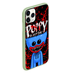 Чехол iPhone 11 Pro матовый POPPY PLAYTIME ПОППИ ПЛЕЙТАЙМ ХАГГИ ВАГГИ BLOOD, цвет: 3D-салатовый — фото 2