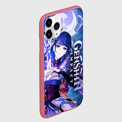 Чехол iPhone 11 Pro матовый Genshin Impact - Сёгун Райдэн, цвет: 3D-малиновый — фото 2