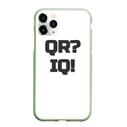 Чехол iPhone 11 Pro матовый Айкью или куар?, цвет: 3D-салатовый