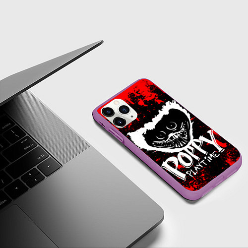 Чехол iPhone 11 Pro матовый ПОППИ ПЛЕЙТАЙМ ХАГИ ВАГИ / 3D-Фиолетовый – фото 3
