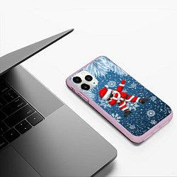 Чехол iPhone 11 Pro матовый DAB SANTA WINTER, цвет: 3D-розовый — фото 2