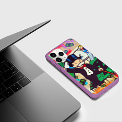 Чехол iPhone 11 Pro матовый Alec Monopoly ART, цвет: 3D-фиолетовый — фото 2