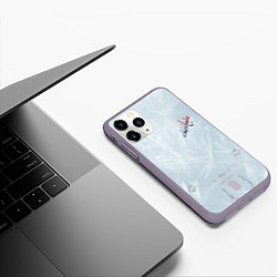 Чехол iPhone 11 Pro матовый Washington Capitals Grey Ice theme, цвет: 3D-серый — фото 2