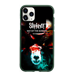 Чехол iPhone 11 Pro матовый Day of the Gusano: Live in Mexico - Slipknot, цвет: 3D-темно-зеленый