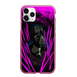 Чехол iPhone 11 Pro матовый Pink Jinx, цвет: 3D-малиновый